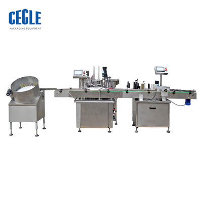 Alkoholflüssigkeits-Füllmaschine mit 4 Köpfen volle automatische, mit einer Kappe bedeckende Maschine, Etikettiermaschine